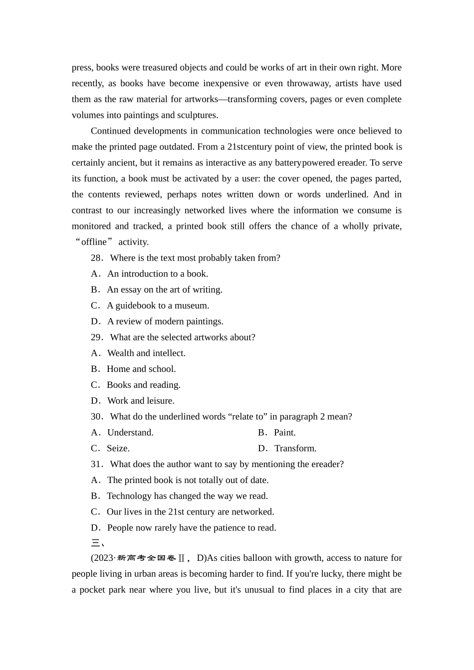 5 专题五　阅读理解——说明文【更多资料加V17131438839】.doc_第3页