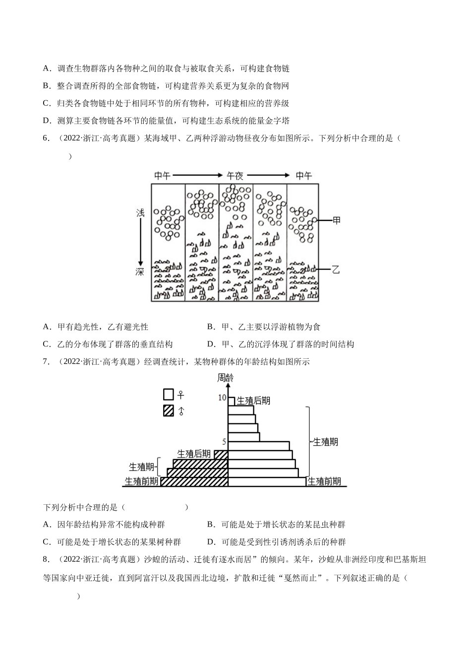专题11 种群和群落-十年（2013-2022）高考生物真题分项汇编（全国通用）（学生版）(1).docx_第2页