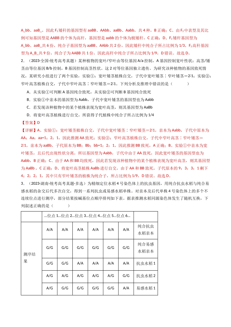 专题12 基因的自由组合定律（解析卷）.docx_第2页
