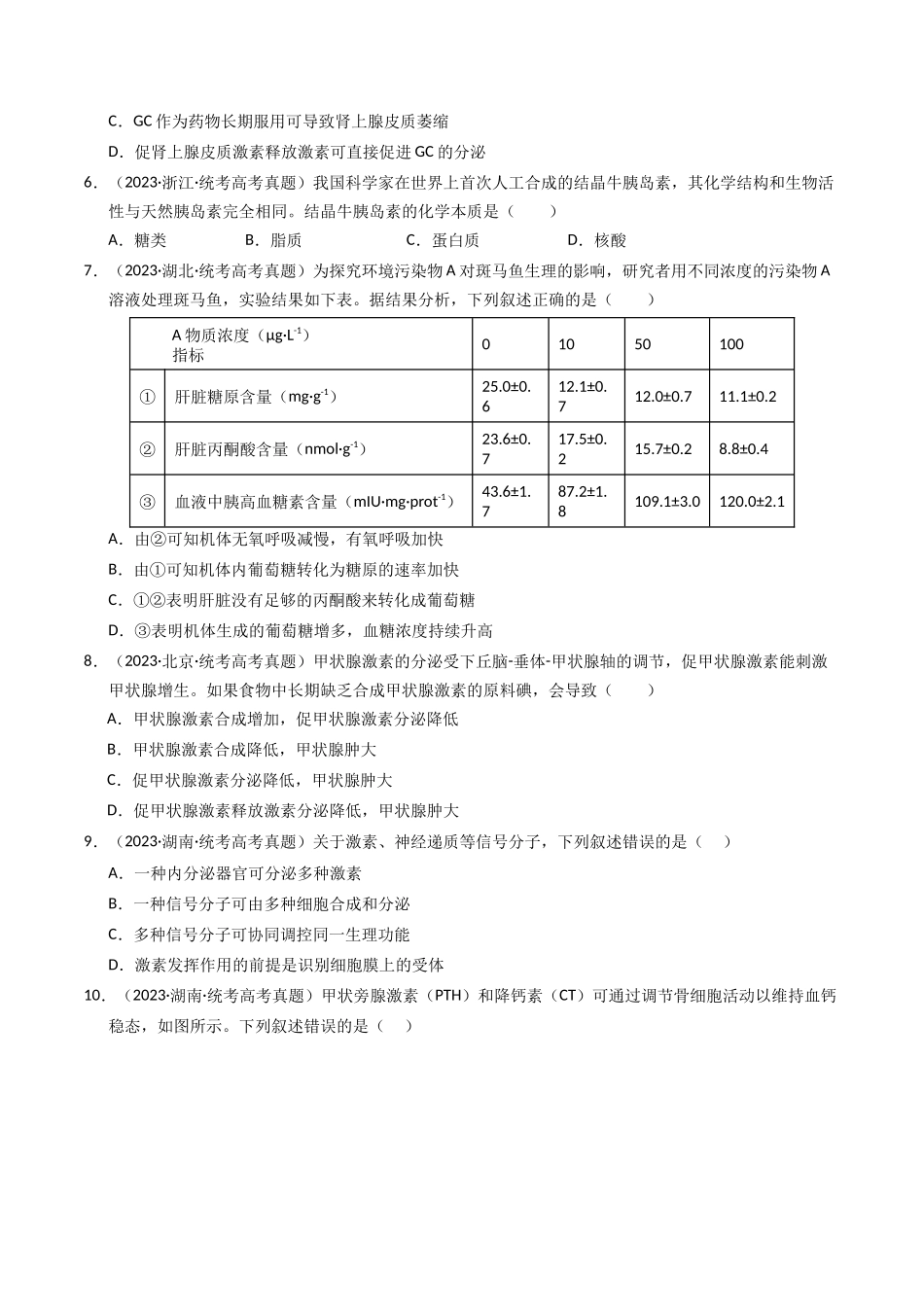 专题13 体液调节（学生版）.docx_第2页