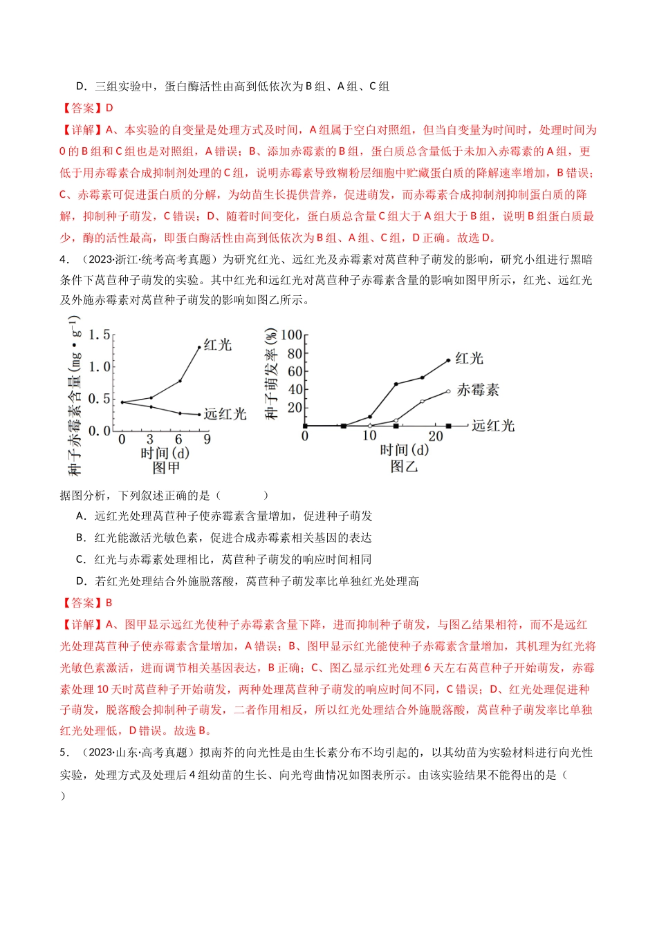 专题15 植物的生命活动调节（解析卷）.docx_第3页