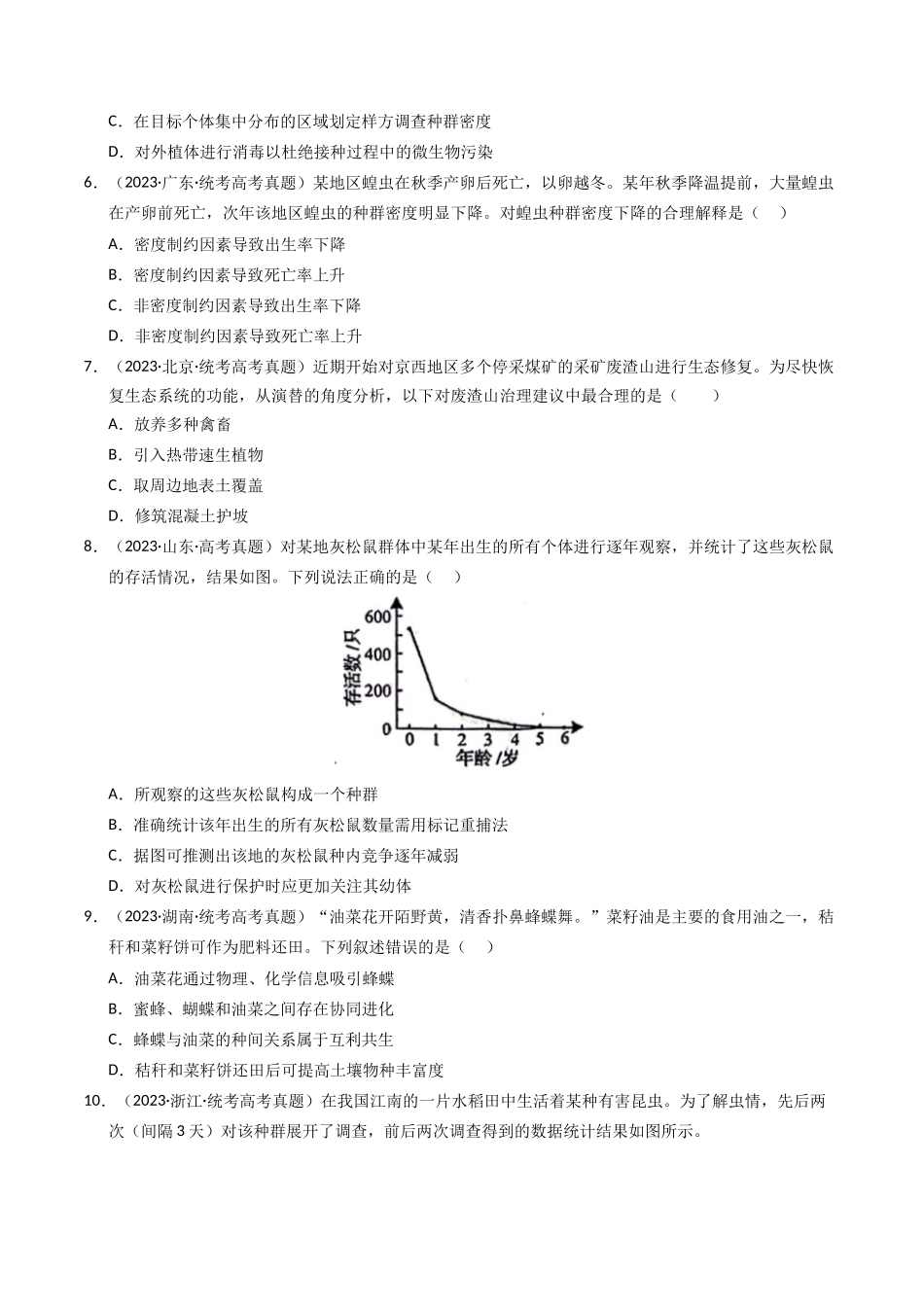 专题15 种群、群落（学生版）.docx_第2页