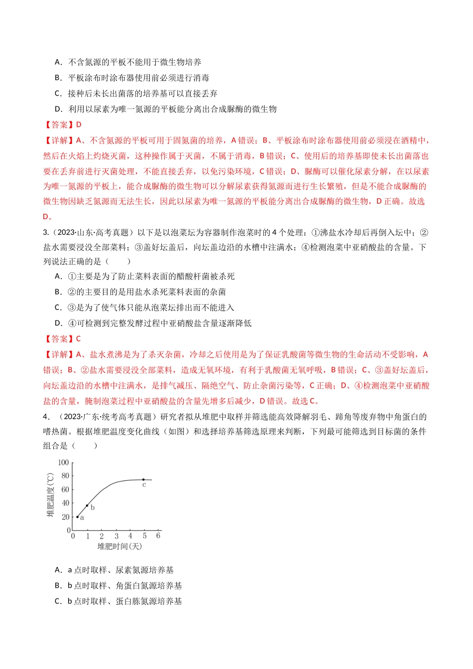 专题23 发酵工程（解析卷）.docx_第2页