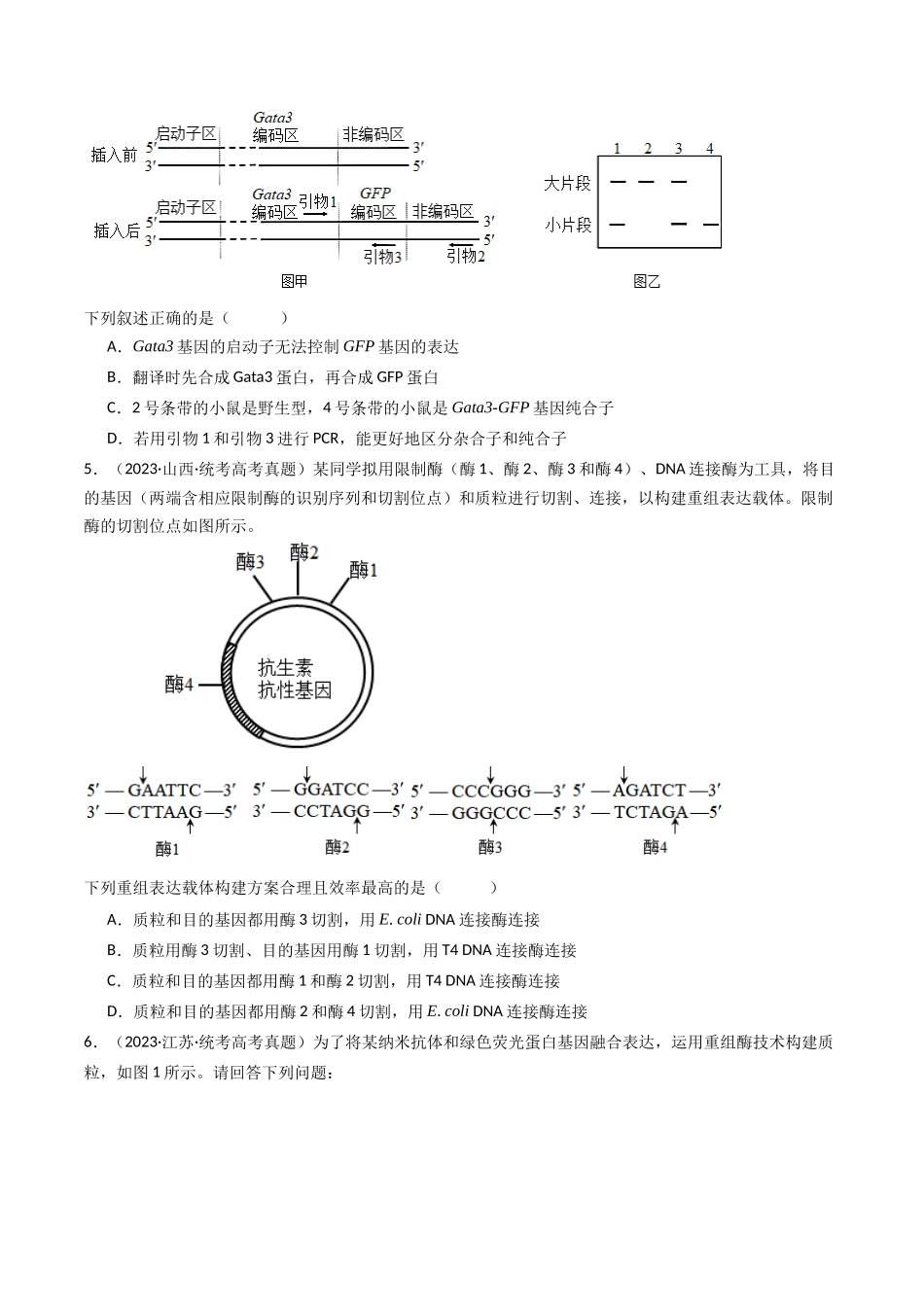 专题25 基因工程（原卷卷）.docx_第3页