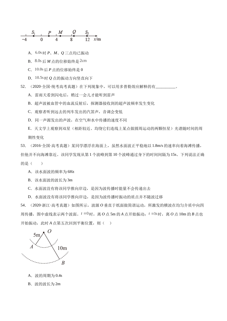 专题34 机械波（二）（原卷卷）-十年（2014-2023）高考物理真题分项汇编（全国通用）.docx_第2页