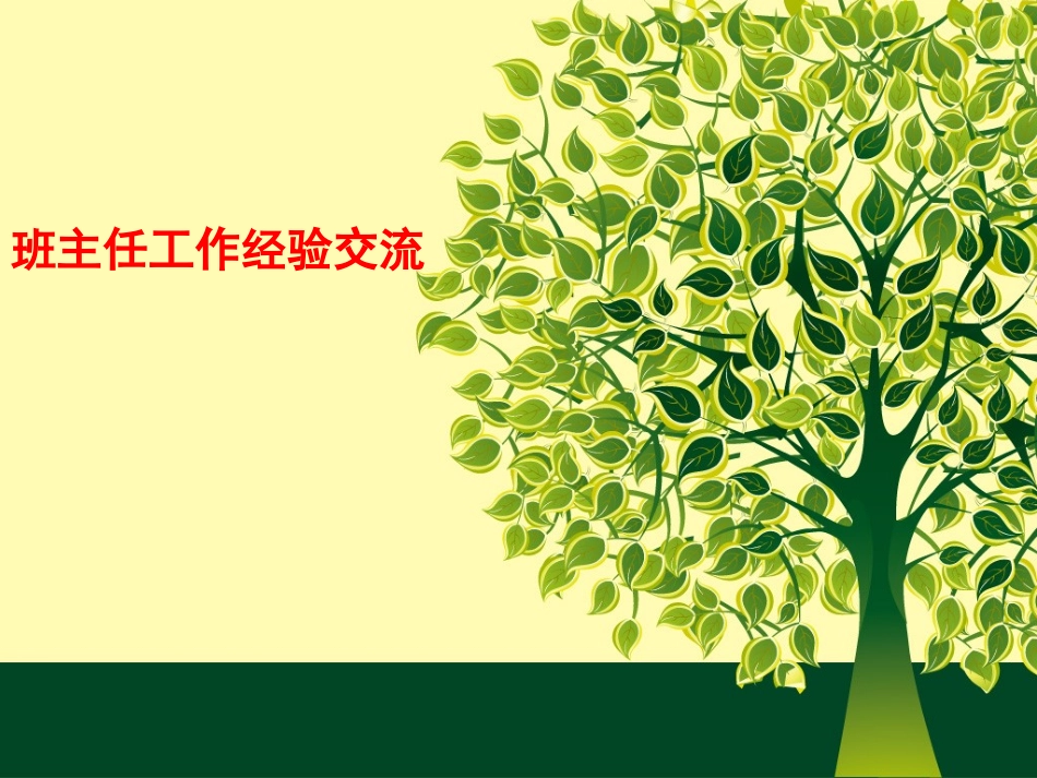 班主任工作经验交流224.pptx_第1页