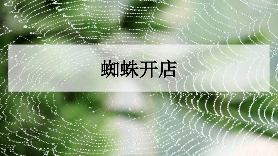 部编版二年级下册语文《蜘蛛开店》课件1.pptx_第1页