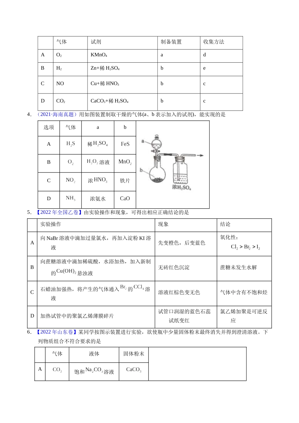 专题82  实验操作与目的一致性（原卷卷）.docx_第2页