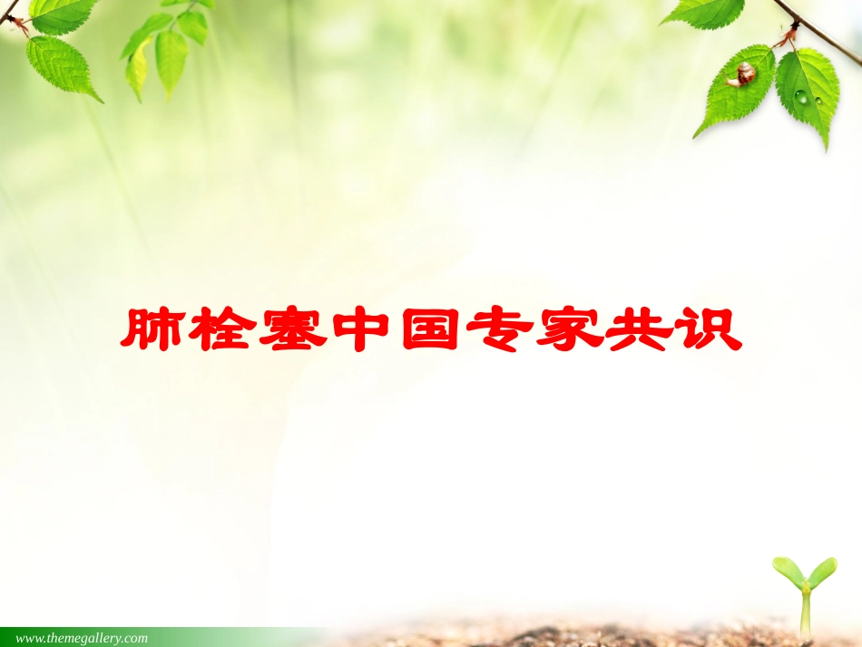肺栓塞中国专家共识培训课件.pptx_第1页