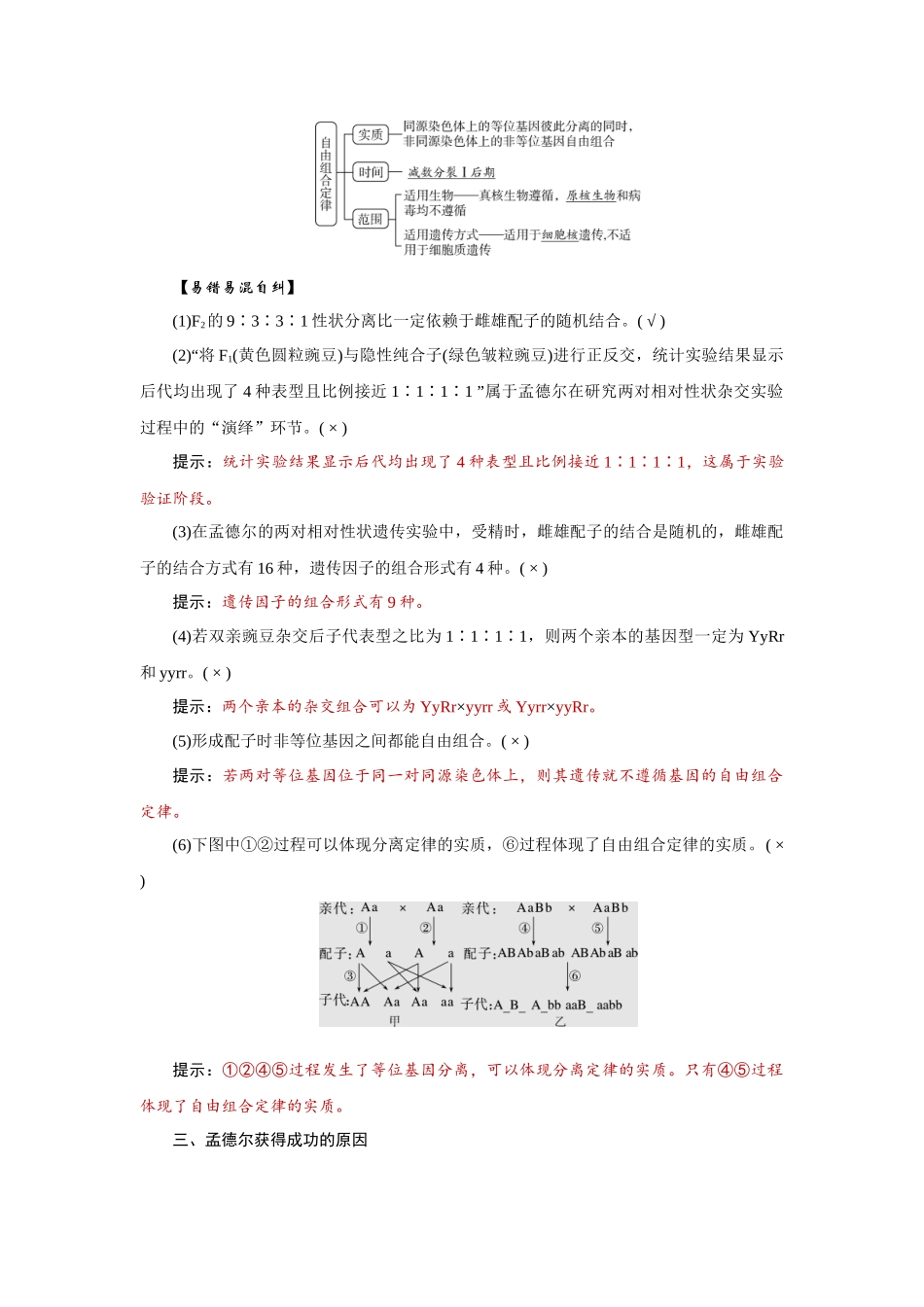 2026届学海导航高考一轮总复习生物教师用-专题5 第2讲　基因的自由组合定律.docx_第3页