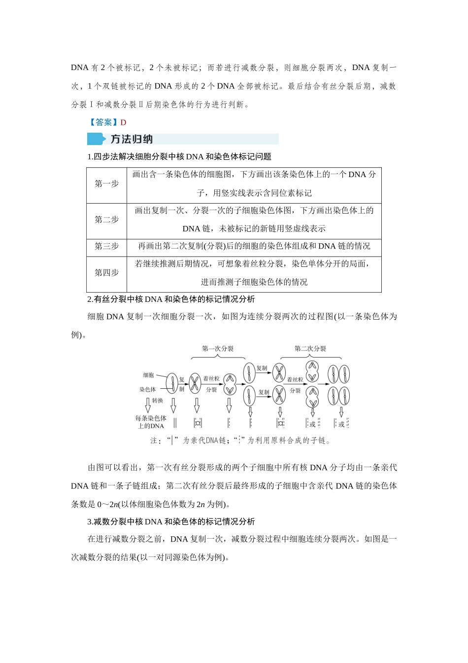 2026届学海导航高考一轮总复习生物教师用-专题6 微专题5　DNA复制与细胞分裂中染色体标记问题.docx_第2页