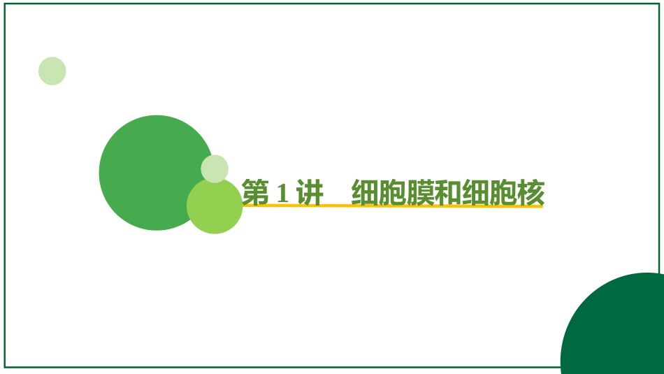 2026届学海导航高考一轮总复习生物-专题2 第1讲 细胞膜和细胞核.pptx_第2页