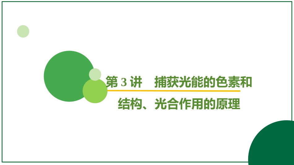 2026届学海导航高考一轮总复习生物-专题3 第3讲 捕获光能的色素和结构、光合作用的原理（2个考点）.pptx_第2页