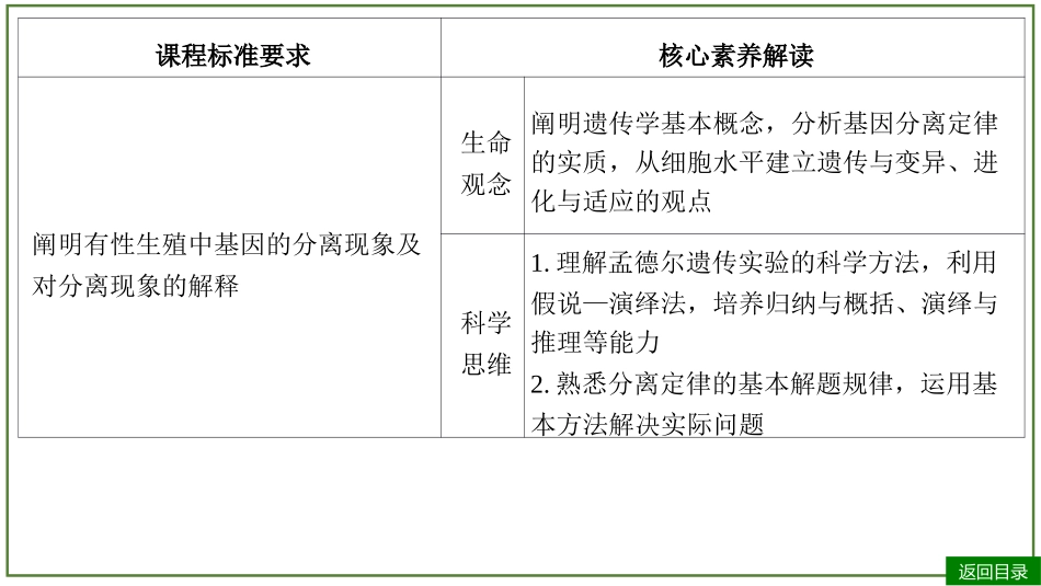 2026届学海导航高考一轮总复习生物-专题5 第1讲 基因的分离定律（4个考点）.pptx_第3页