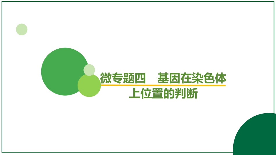 2026届学海导航高考一轮总复习生物-专题5 微专题4 基因在染色体上位置的判断（3个点）.pptx_第2页