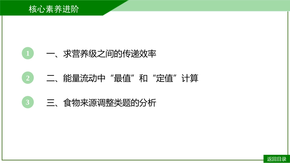 2026届学海导航高考一轮总复习生物-专题9 微专题8 能量流动的有关计算（3个点）.pptx_第3页