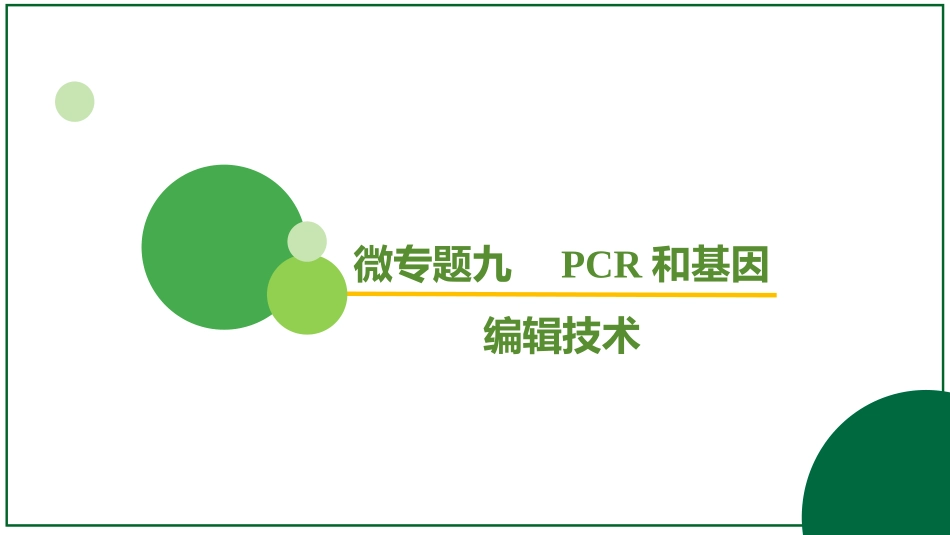 2026届学海导航高考一轮总复习生物-专题10 微专题9 PCR和基因编辑技术（2个点）.pptx_第2页