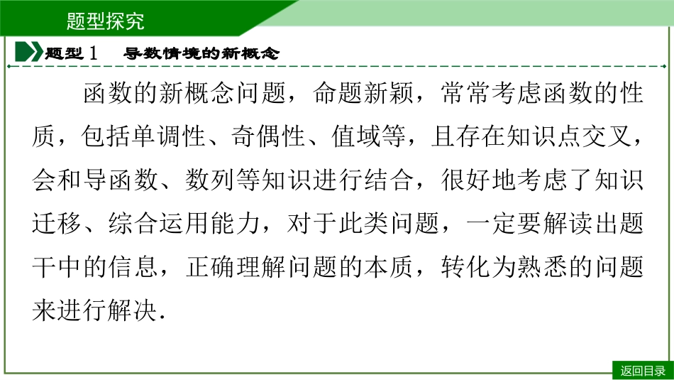 2026届学海导航高考一轮总复习数学-微专题(十)　导数情境的新定义.pptx_第3页