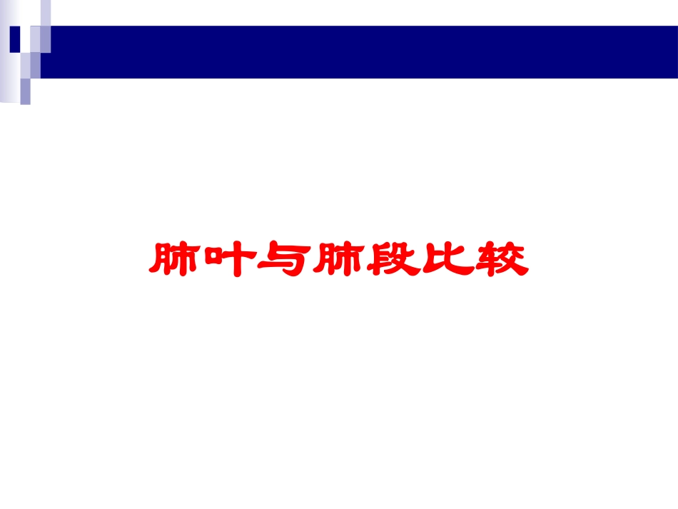 肺叶与肺段比较培训课件.pptx_第1页