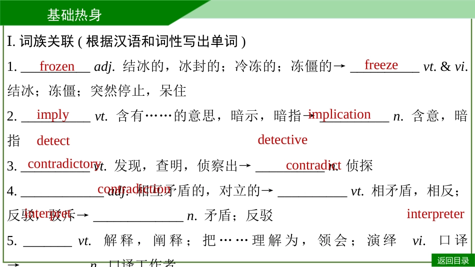 2026届学海导航高考一轮总复习英语-选必一U4默写手册.pptx_第3页