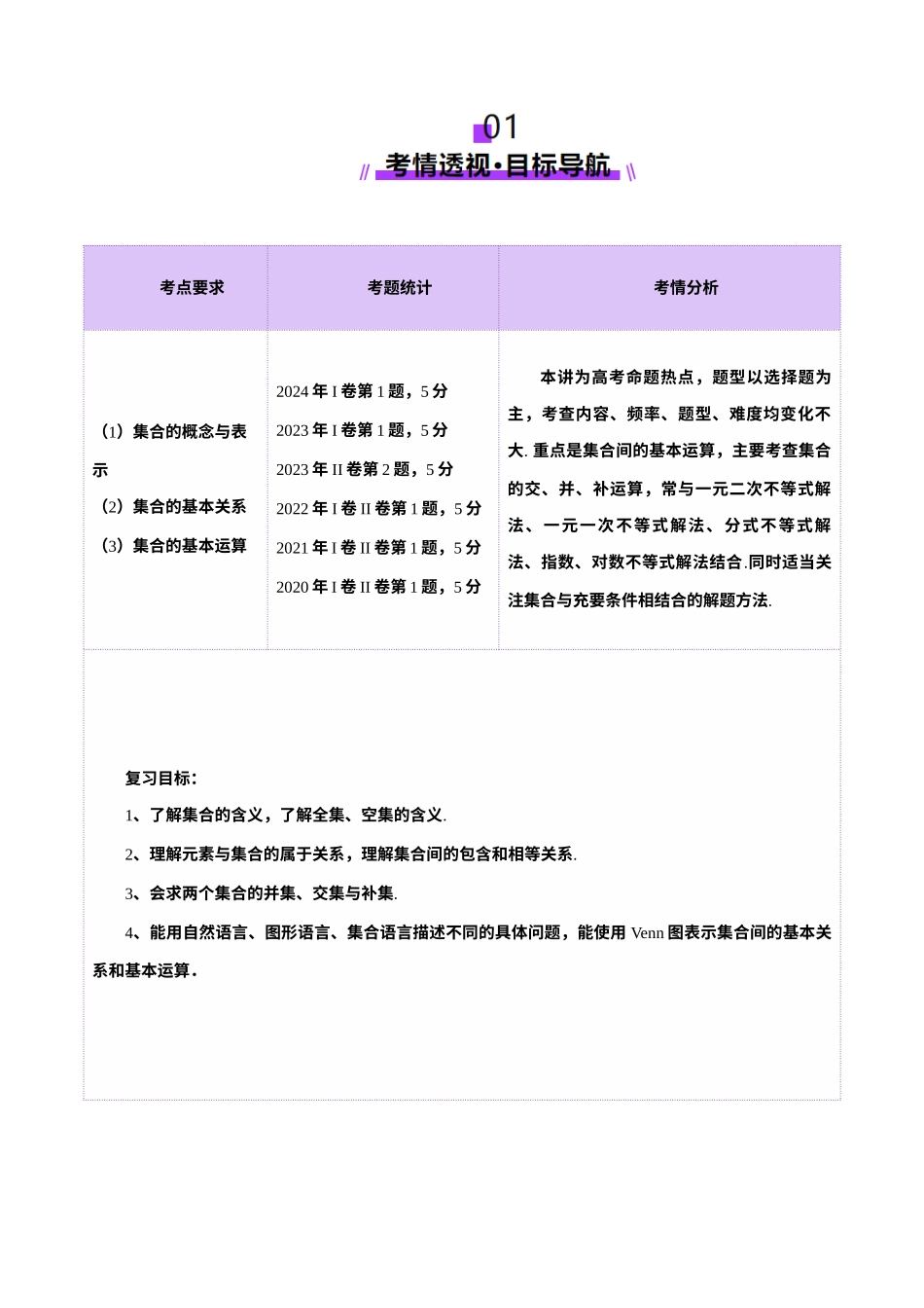 第01讲 集合（八大题型）（讲义）（解析版）-【上好课】2025年高考数学一轮复习讲练测（新教材新高考）.docx_第2页