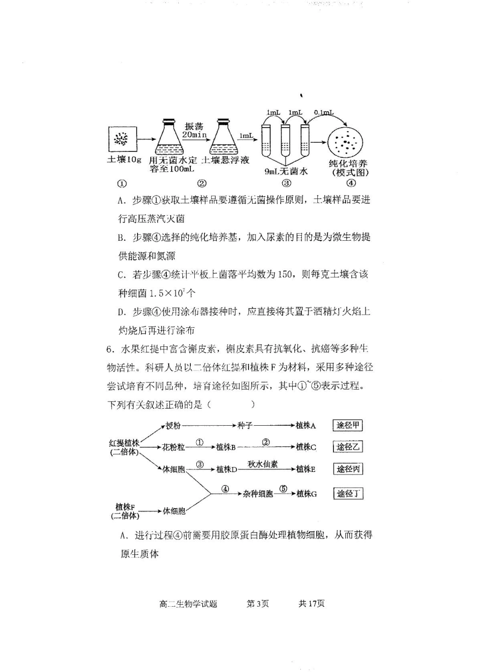 生物试卷（高二5月月考）【黑吉辽蒙卷】【高二】内蒙古自治区赤峰第四中学2024-2025学年高二下学期5月月考（5.15左右）.pdf_第3页