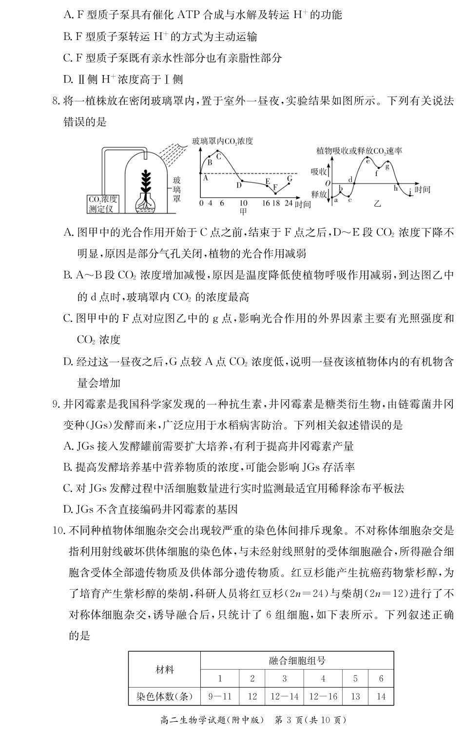 生物试卷【Top15强校】【高二下期末考】【湖南卷】【高二下期末考】湖南省湖南师大附中2024-2025学年高二下学期期末考试(7.7-7.8).pdf_第3页