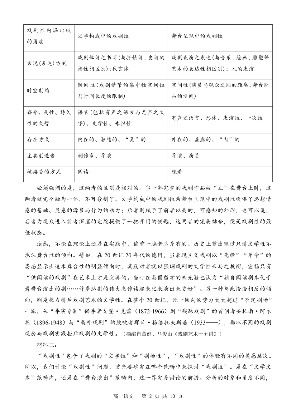 语文试题卷（高一月考二）+答案【黑吉辽蒙卷】【高一】内蒙古赤峰二中2024-2025学年高一下学期第二次月考（时间未知）.pdf_第2页