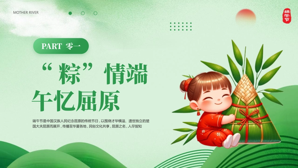绿色精美粽子背景的端午知识竞赛PPT模板(1).pptx_第3页