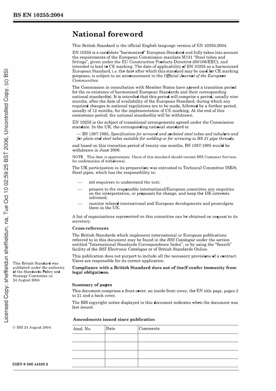 BS EN 10255：2004适用于焊接的非合金钢管.pdf_第2页