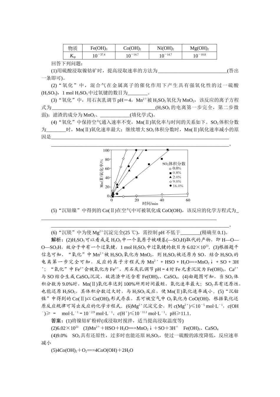 2026版正禾一本通高三一轮总复习化学-热点提升(十三)　无机化工流程综合题.docx_第3页