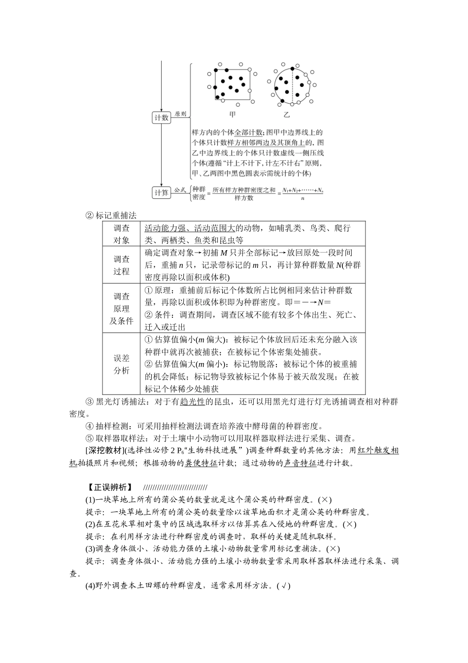 2026版正禾一本通高三一轮总复习生物-第九单元  生物与环境.docx_第2页