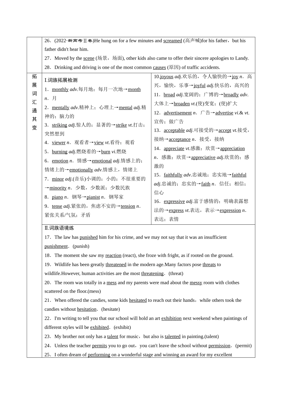 2026版正禾一本通高三一轮总复习英语（北师版）-背诵过关测＋练 (七).docx_第2页