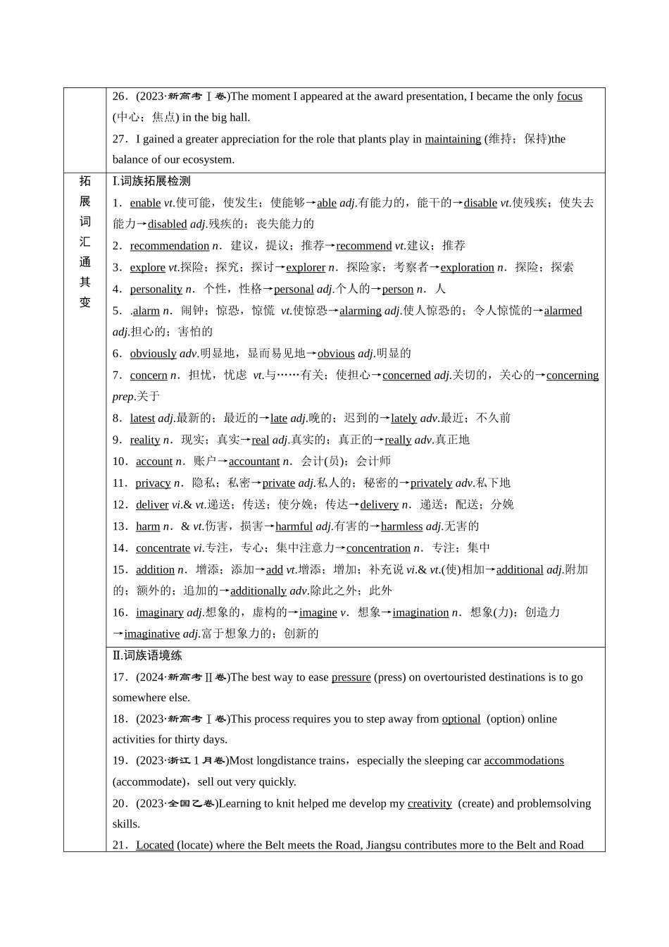 2026版正禾一本通高三一轮总复习英语（北师版）-背诵过关测＋练 (四).docx_第2页