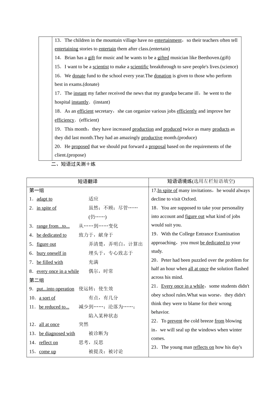 2026版正禾一本通高三一轮总复习英语（北师版）-背诵过关测+练（二十一）.docx_第3页