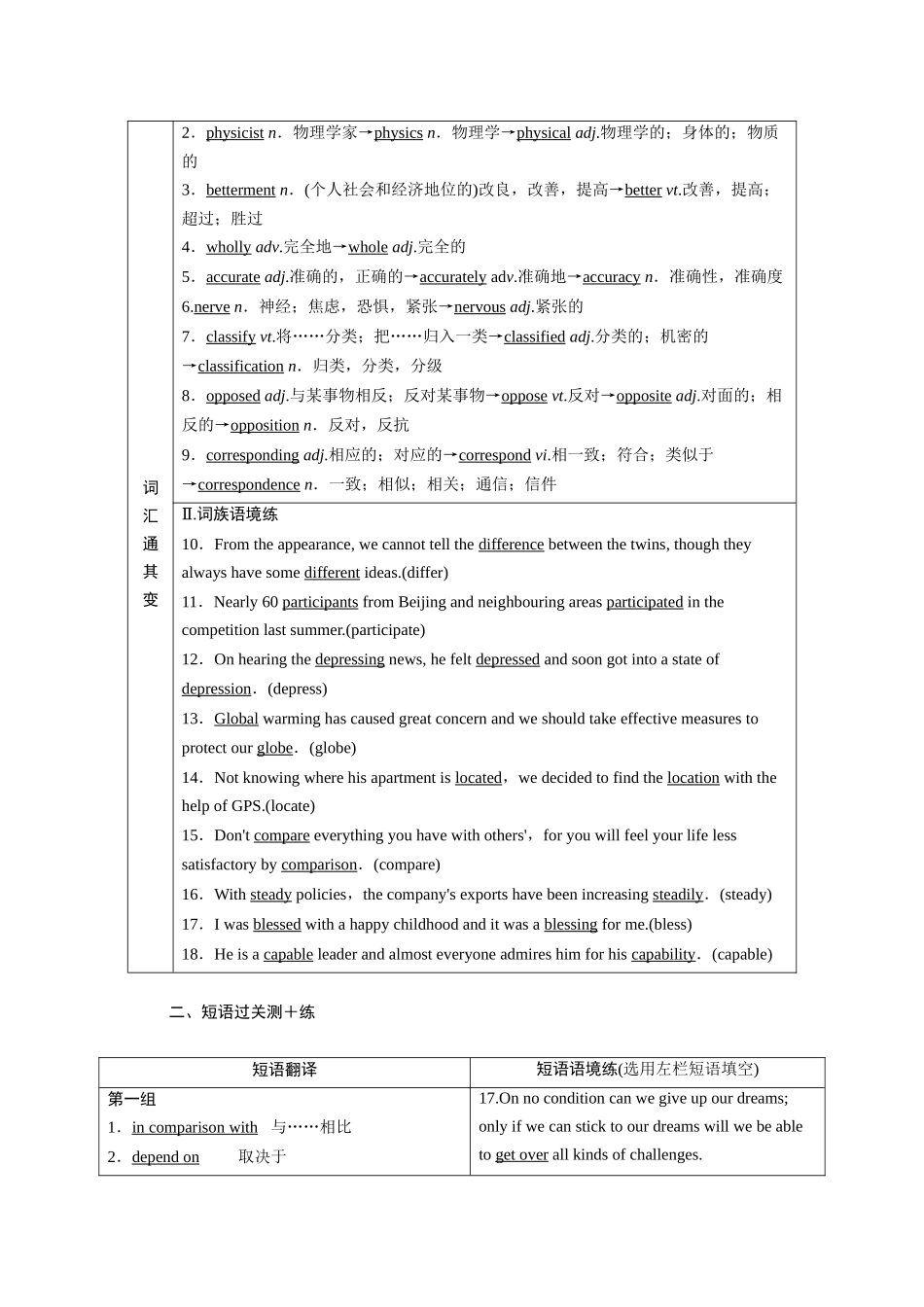2026版正禾一本通高三一轮总复习英语（北师版）-背诵过关测+练（十八）.docx_第3页