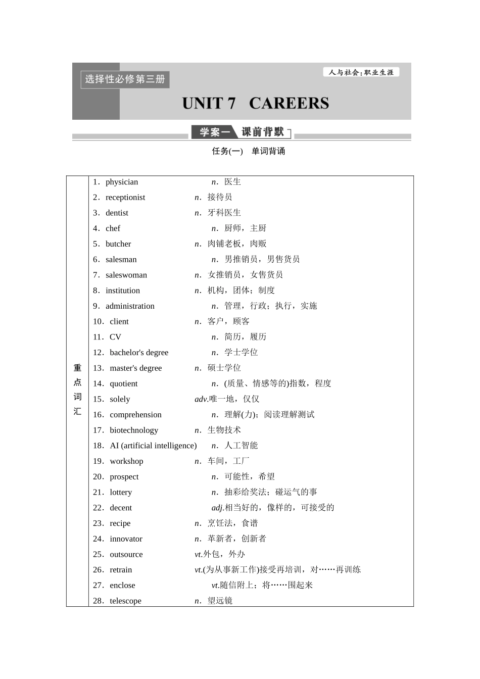 2026版正禾一本通高三一轮总复习英语（北师版）-选择性必修第三册.docx_第1页