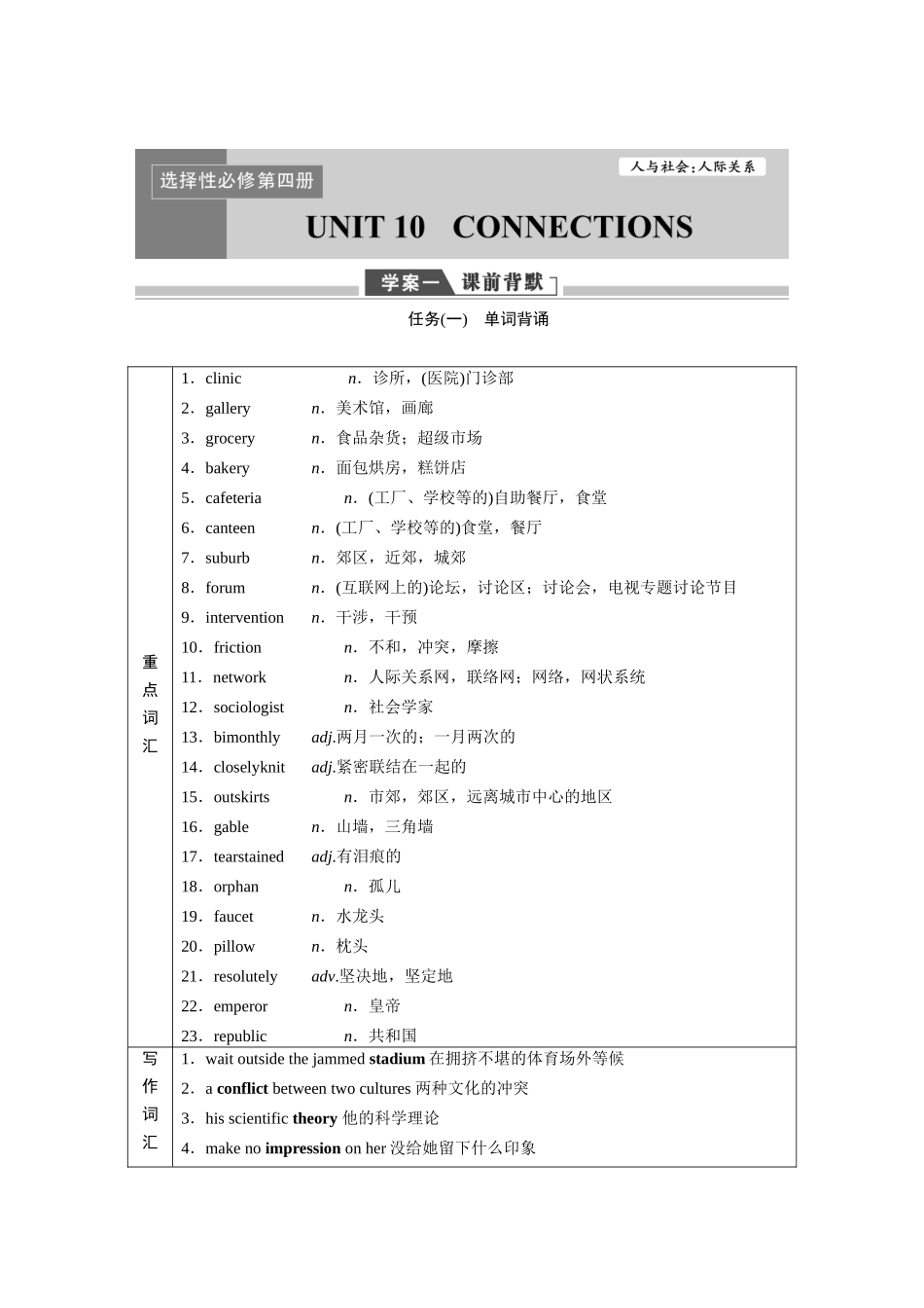 2026版正禾一本通高三一轮总复习英语（北师版）-选择性必修第四册.docx_第1页