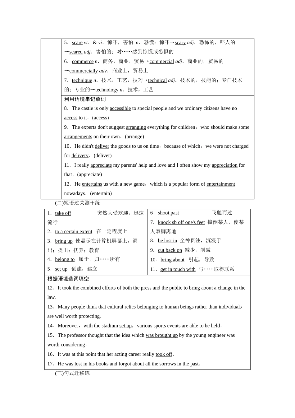 2026版正禾一本通高三一轮总复习英语（译林版）-背诵过关检测（十一）.docx_第2页
