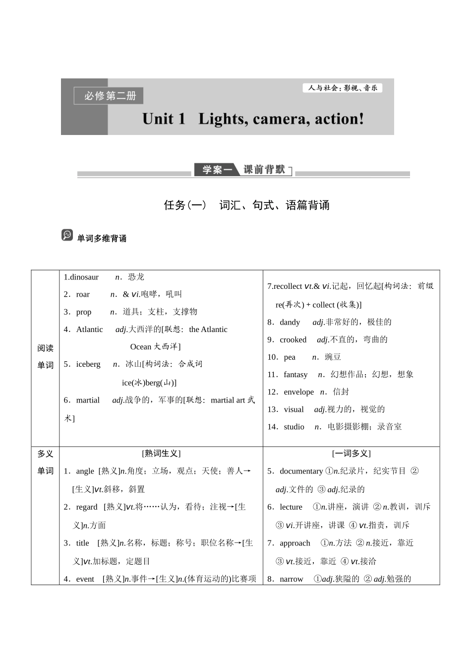 2026版正禾一本通高三一轮总复习英语（译林版）-必修第二册.docx_第1页