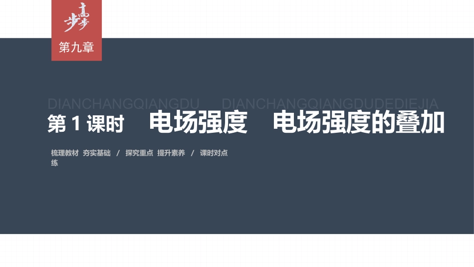 2026步步高六册同步物理必修3-第九章　3　第1课时　电场强度　电场强度的叠加.pptx_第1页