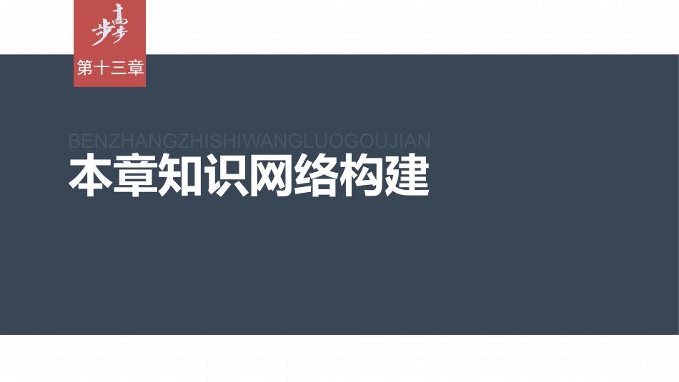 2026步步高六册同步物理必修3-第十三章　本章知识网络构建.pptx_第1页
