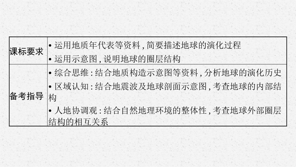 2026年高考总复习优化设计一轮复习地理（人教版）-第2讲　地球的历史和地球的圈层结构.pptx_第3页