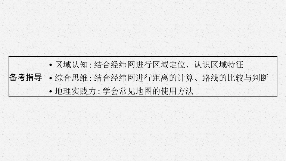 2026年高考总复习优化设计一轮复习地理（人教福建专版）-第1讲　经纬网与地图三要素.pptx_第3页