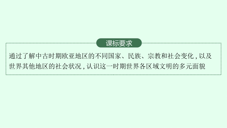 2026年高考总复习优化设计一轮复习历史（广西版）-第18讲　中古时期的欧洲、亚洲、非洲与美洲.pptx_第3页