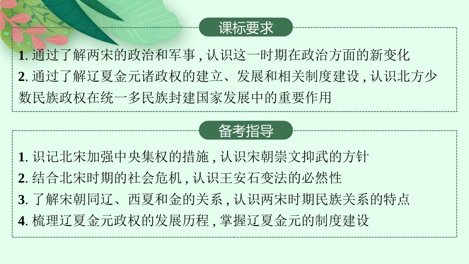 2026年高考总复习优化设计一轮复习历史（人教版）-第5讲　辽宋夏金元的统治.pptx_第2页