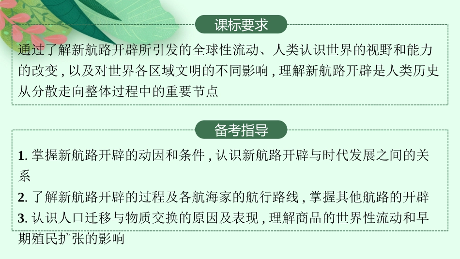 2026年高考总复习优化设计一轮复习历史（人教版）-第19讲　走向整体的世界.pptx_第2页