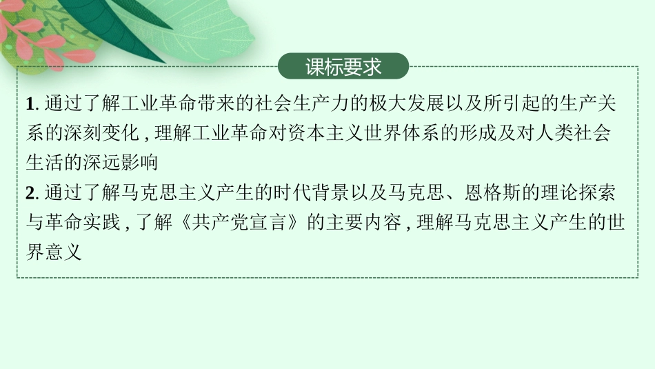 2026年高考总复习优化设计一轮复习历史（人教版）-第22讲　工业革命与马克思主义的诞生.pptx_第2页