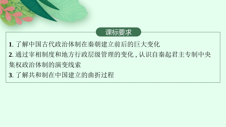 2026年高考总复习优化设计一轮复习历史（人教版）-第30讲　政治制度  课时1.pptx_第2页