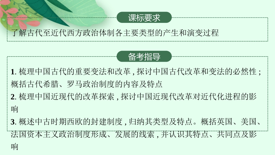 2026年高考总复习优化设计一轮复习历史（人教版）-第30讲　政治制度  课时2.pptx_第2页